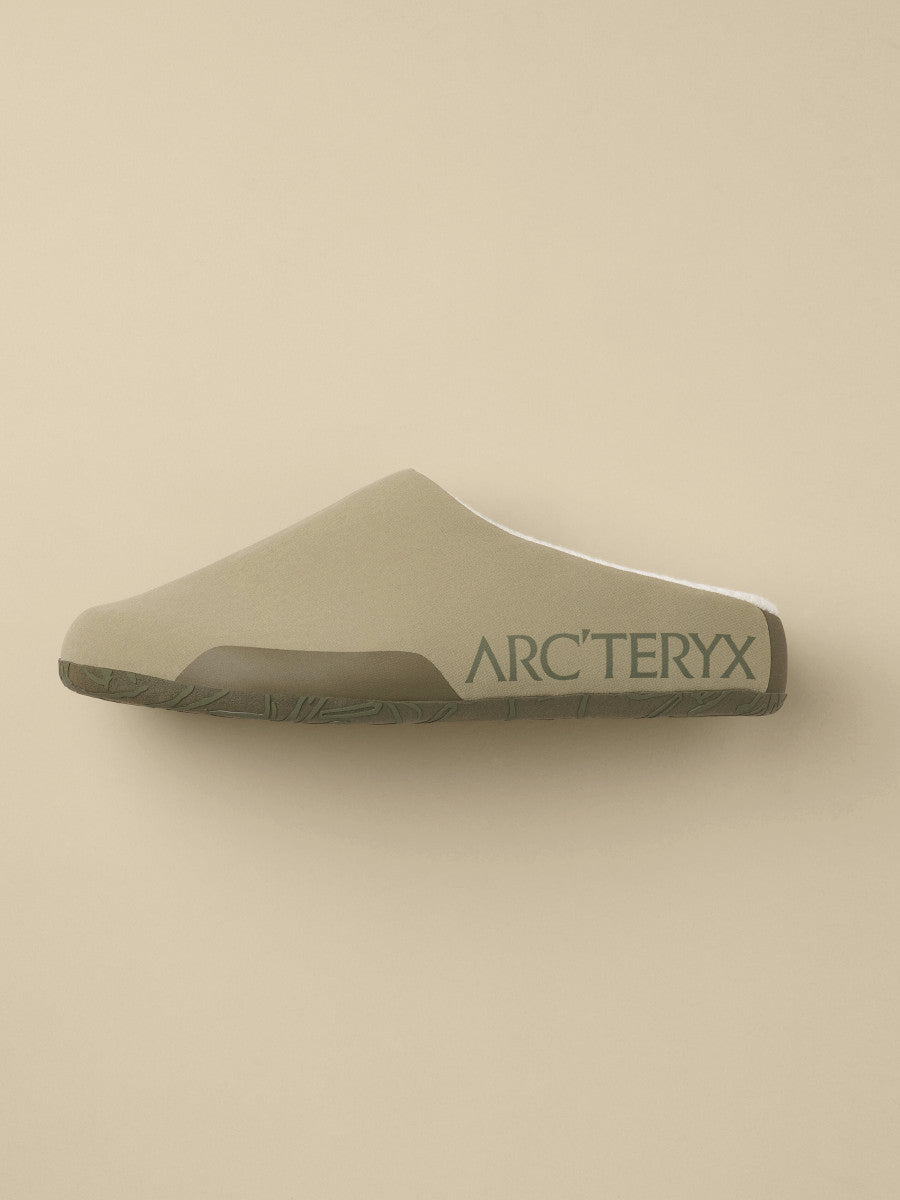Arcteryx PostTour in Tatsu/Black, side view of the inner liner slipper on its own showing the Arc'teryx wordmark on the heel