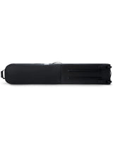 Dakine Fall Line Ski Roller Bag 190cm in Black Coated, underside view showing the skid rails, wheels and end grab handle