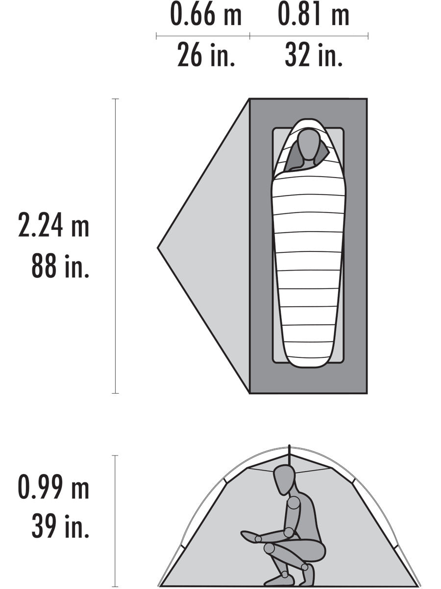 MSR Hubba Hubba LT 1 Person Green