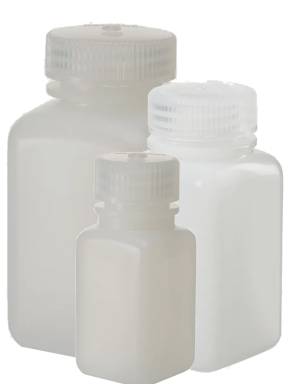 Nalgene HDPE Wide Mouth Square Bottles